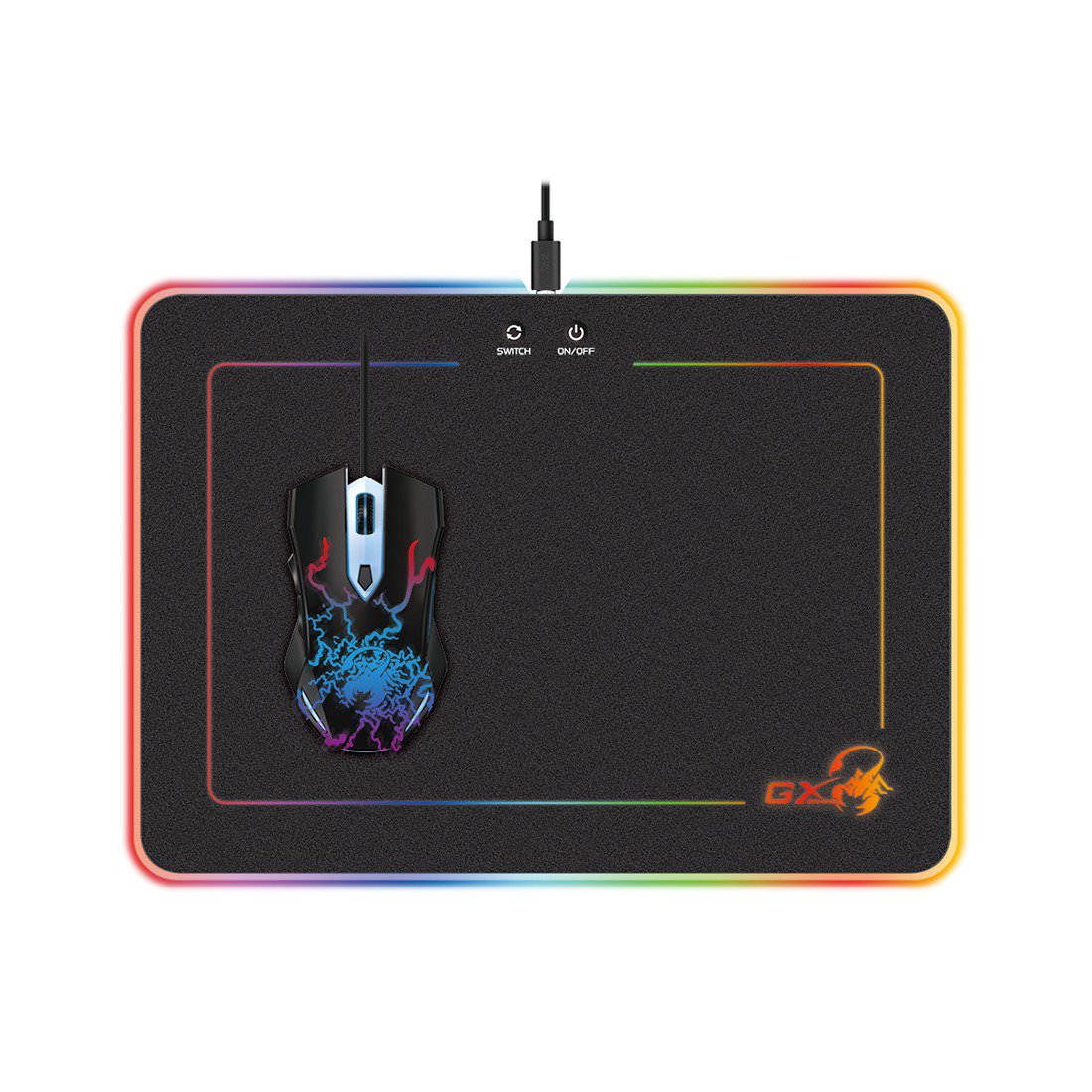 Коврик для мыши Genius GX-Pad 600H RGB черный купить,0