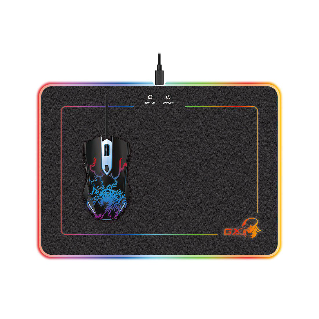 Коврик для мыши Genius GX-Pad 600H RGB черный - ForteMarket Коврик для мыши Genius GX-Pad 600H RGB черный купить,7590