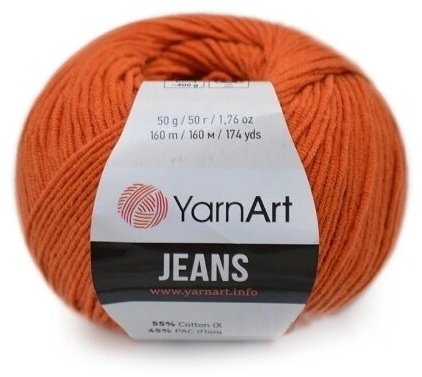 Моток YarnArt Jeans 85 терракот 160 м 50 г купить,NaN