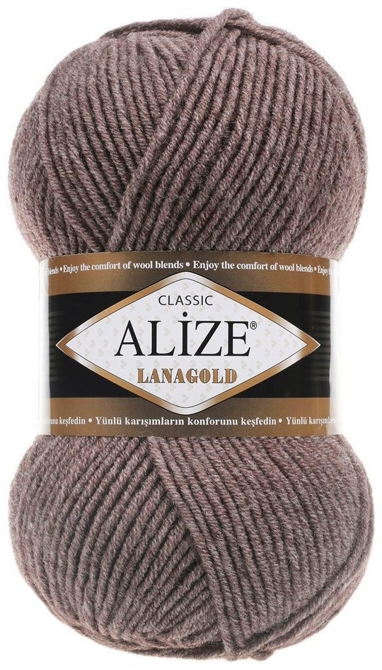 Моток Alize lanagold_240 коричневый меланж 240 м 100 г купить,NaN