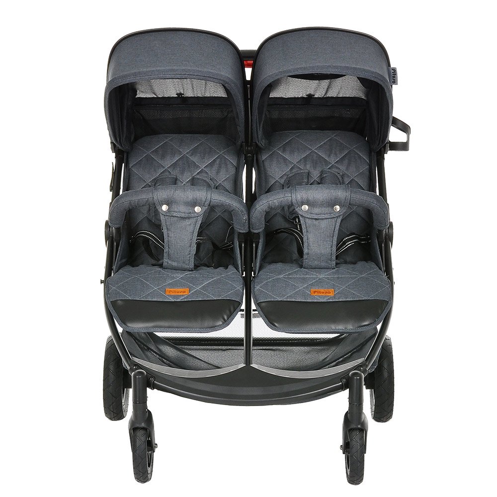 Коляска для двойни Pituso Duocity Air Black купить,NaN