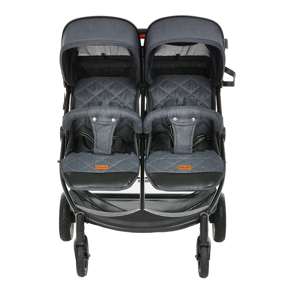 Коляска для двойни Pituso Duocity Air Black купить,NaN