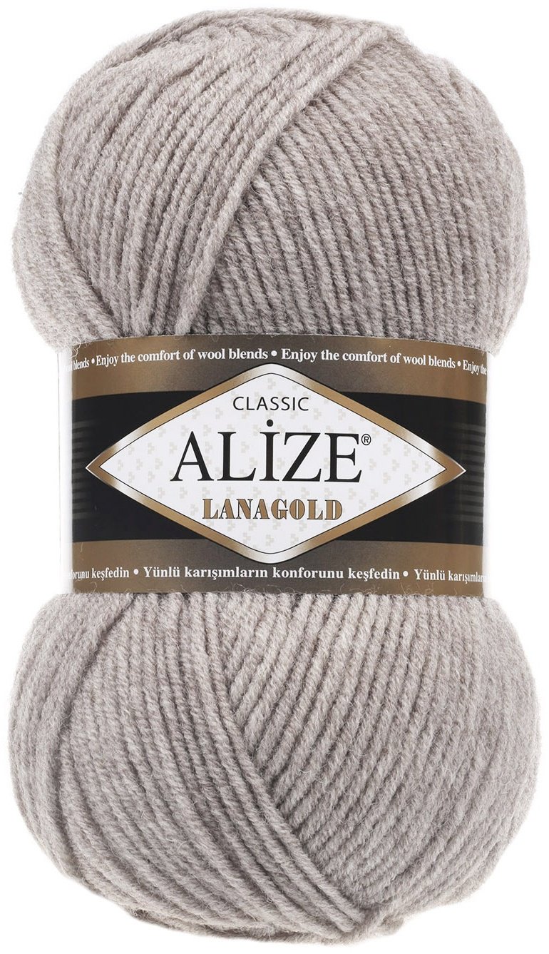 Моток Alize 207алг-но3 светло-коричневый меланж 240 м 100 г купить,NaN