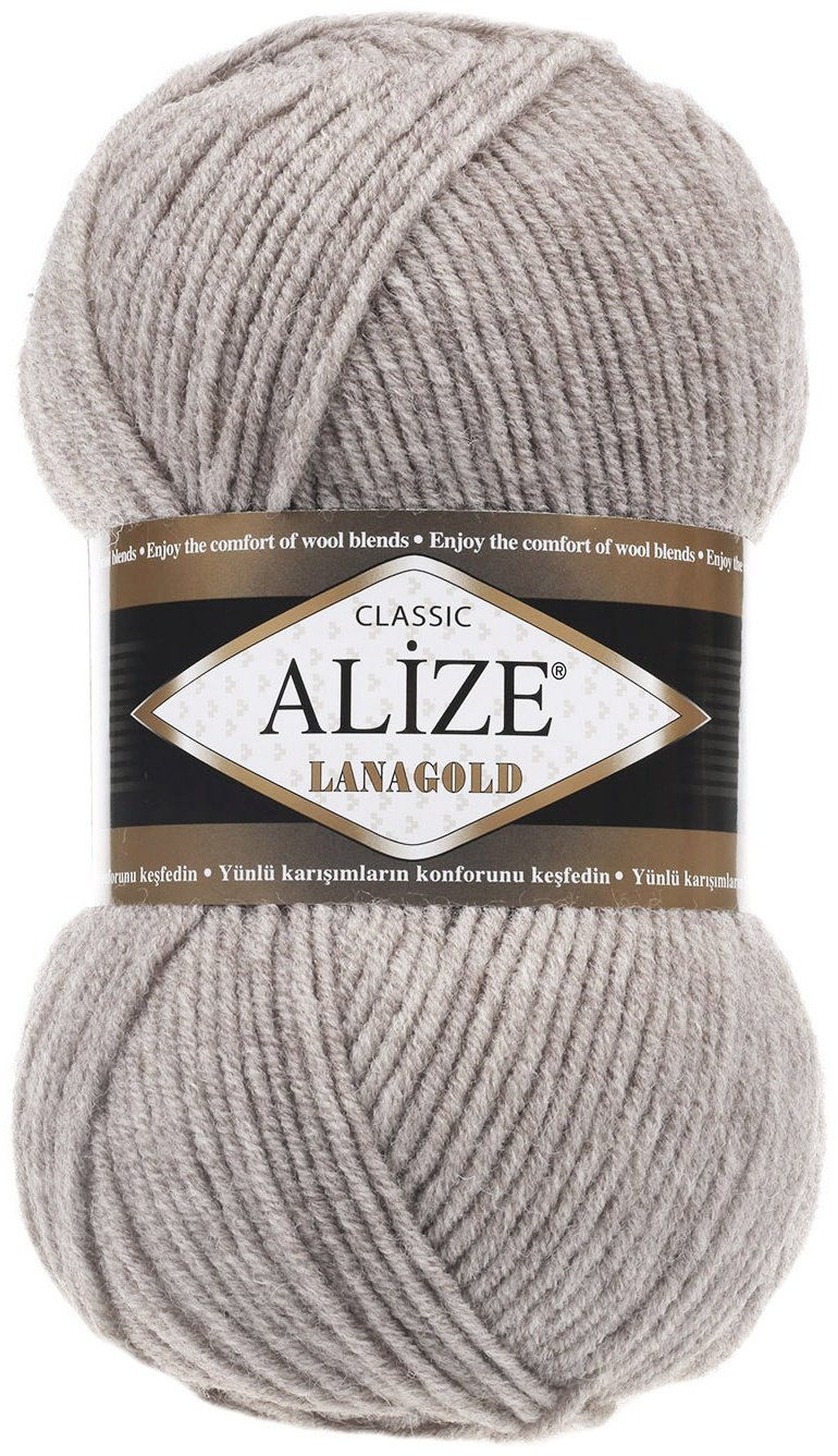 Моток Alize 207алг-но3 светло-коричневый меланж 240 м 100 г купить,NaN