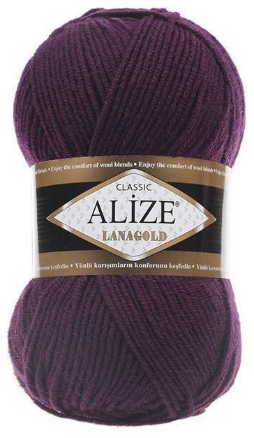 Моток Alize LanaGold Сlassic сливовый 240 м 100 г купить,NaN