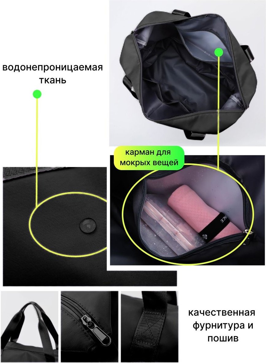 Сумка шоппер нейлон, полиэстер черный, черный глянец купить,9999