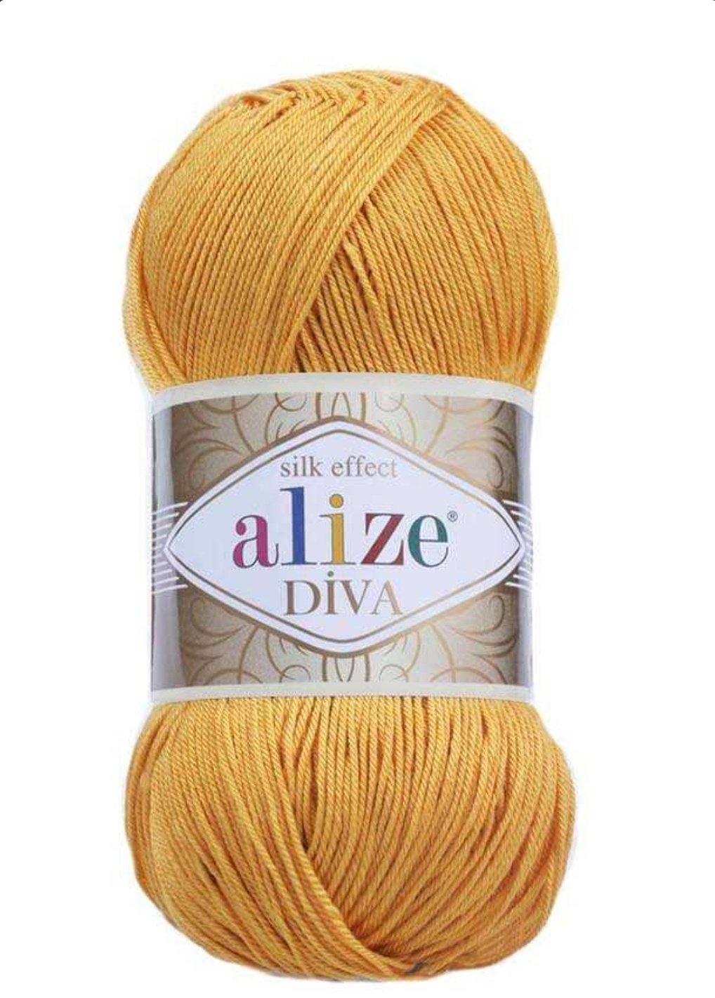 Моток Alize Diva 488 - Желтый 350 м 100 г купить,NaN
