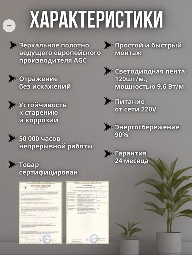 Зеркало настенное 80x80 см - ForteMarket Зеркало настенное 80x80 см купить,24000