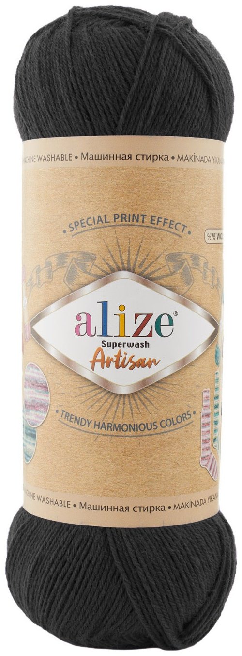 Моток Alize 8697678082401 черный 420 м 100 г купить,NaN