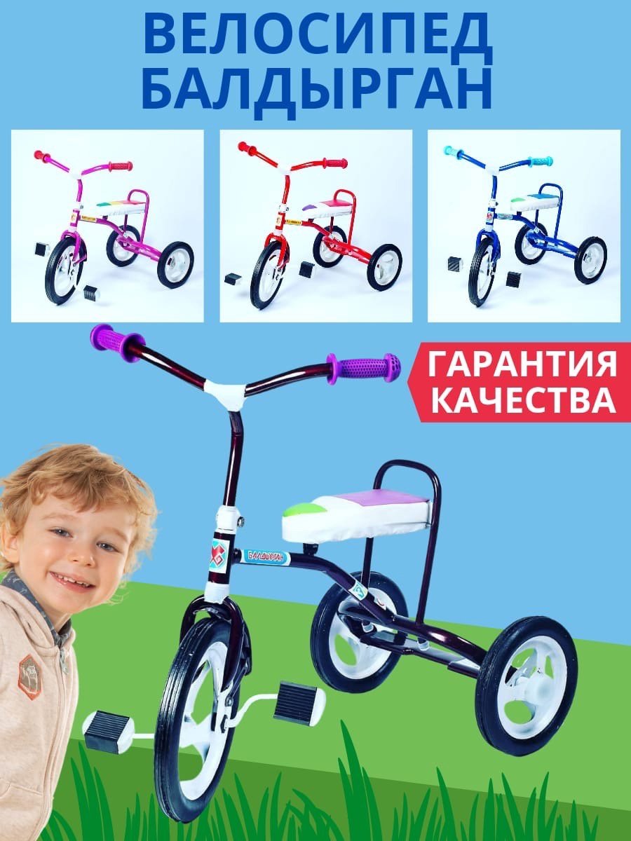 Трёхколёсный велосипед Балдырган 008 синий