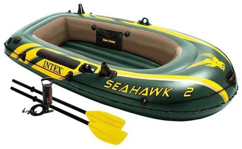 Надувная лодка Intex Seahawk 2 Set 68347NP зеленый