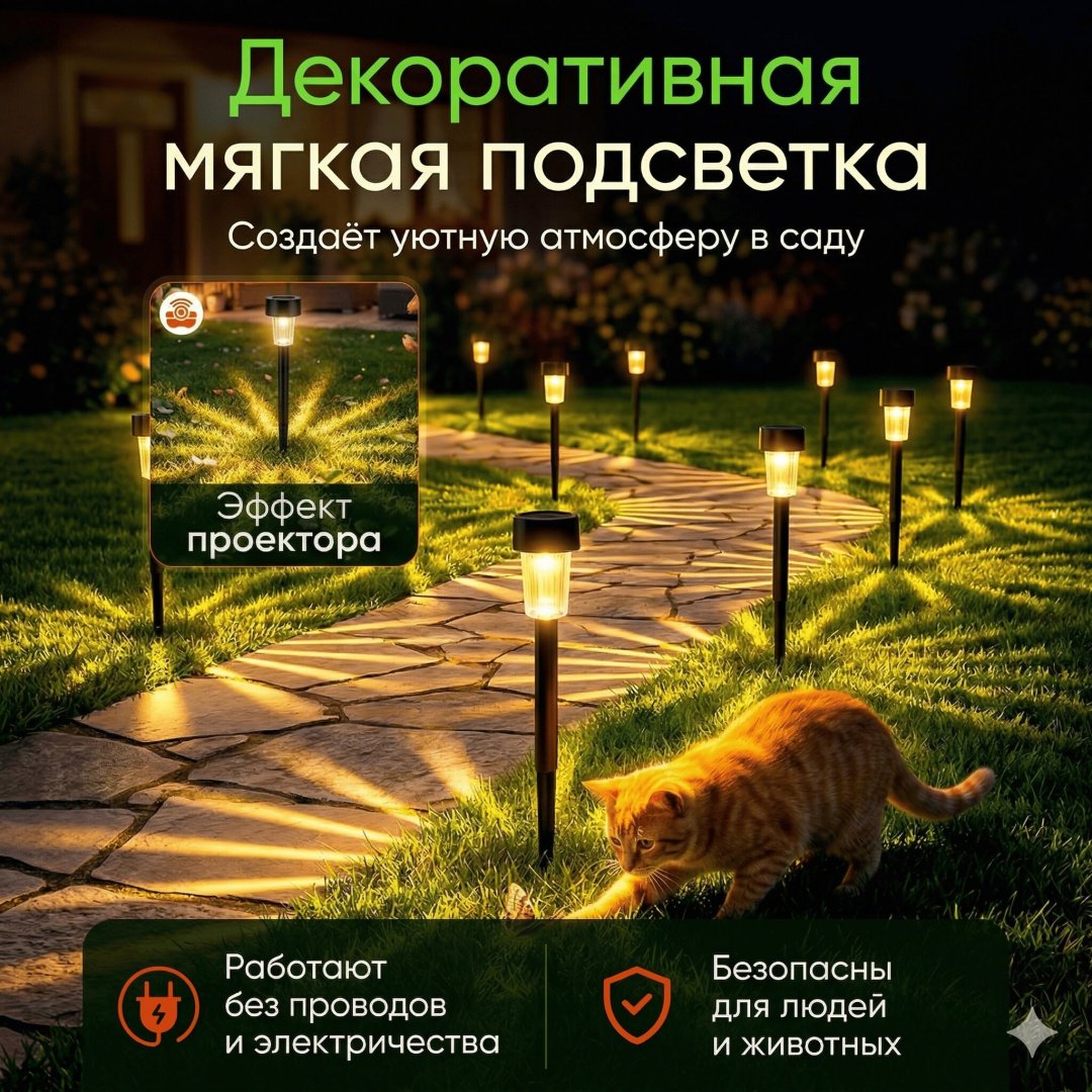 Уличный светильник в грунт / на штыре LED 0.05 Вт 30 см купить,10500