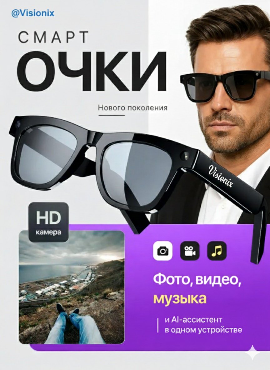 Смарт-очки Visionix Smart Glasses черный