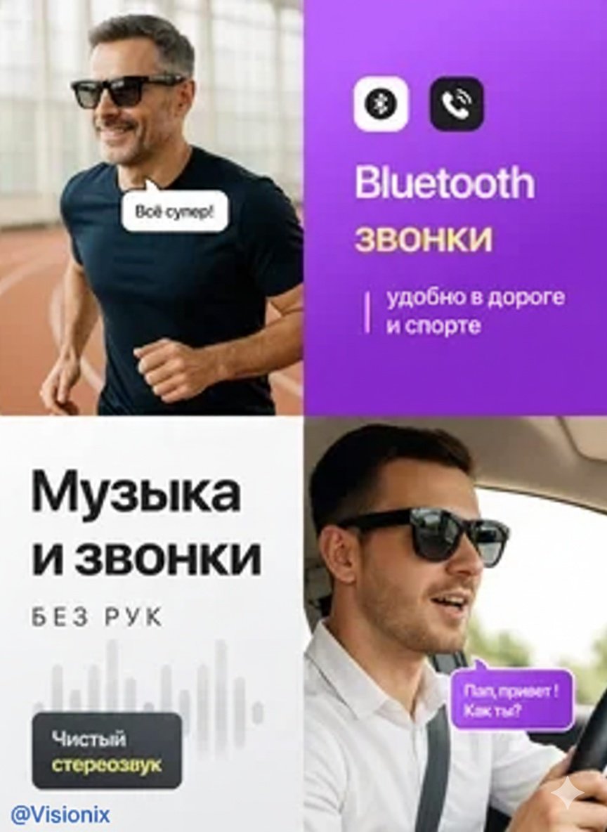 Смарт-очки Visionix Smart Glasses черный