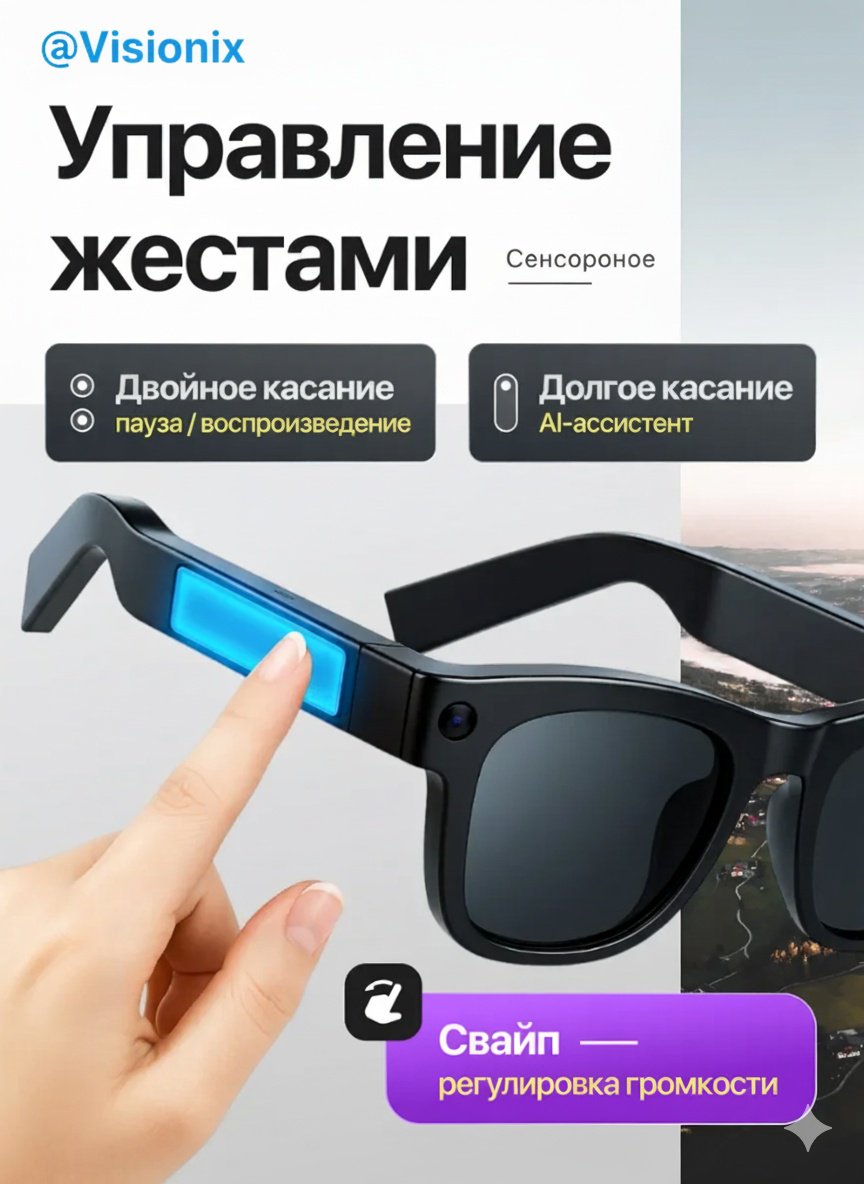 Смарт-очки Visionix Smart Glasses черный