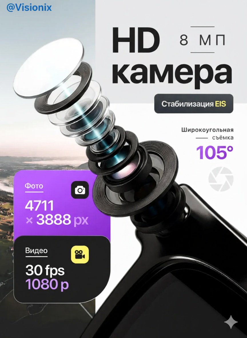 Смарт-очки Visionix Smart Glasses черный