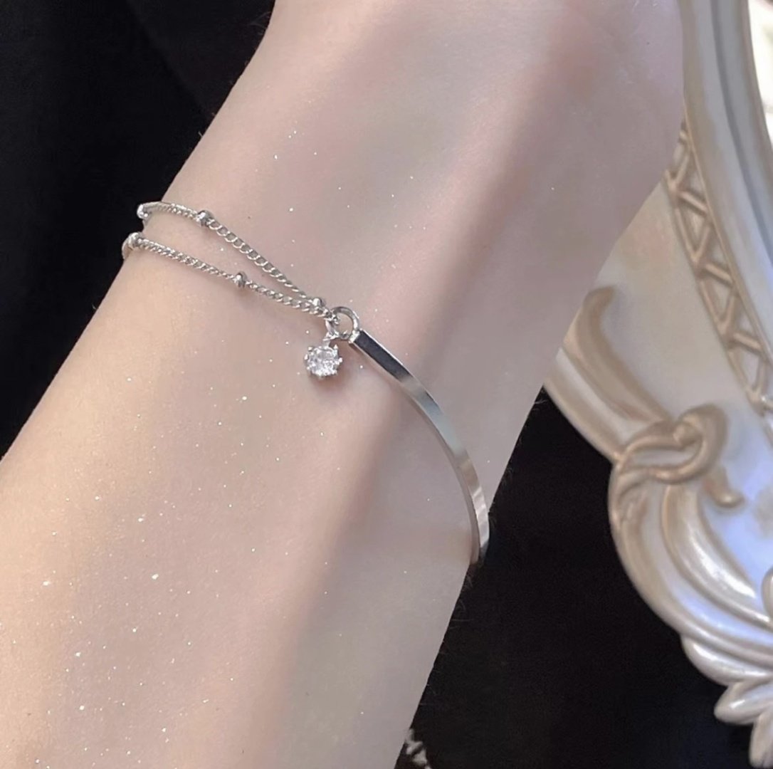 Браслет Accessories 599000 длина 20 см, вес 2 г серебро, плетение византийское купить,4000