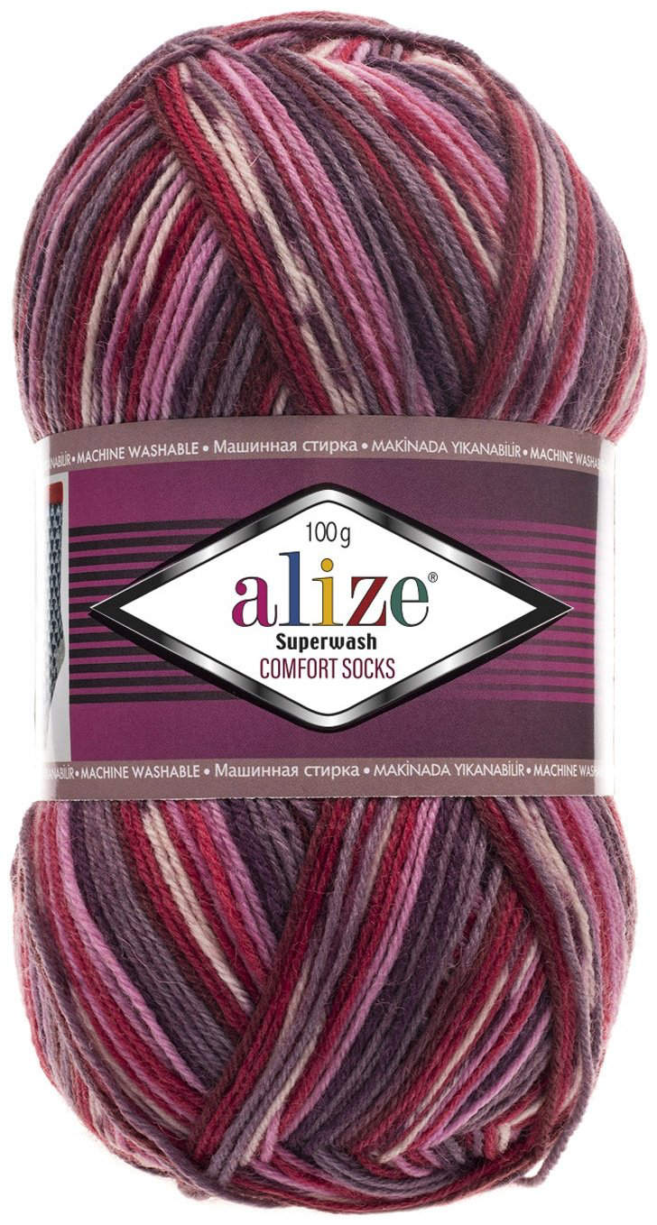Моток Alize Superwash Comfort 2698 Фиолетово-вишневый 420 м 100 г купить,NaN