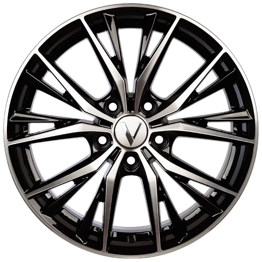 Вектор B210 7x17/5x114.3 D67.1 ET45 4 диска черный, серебристый купить,480000