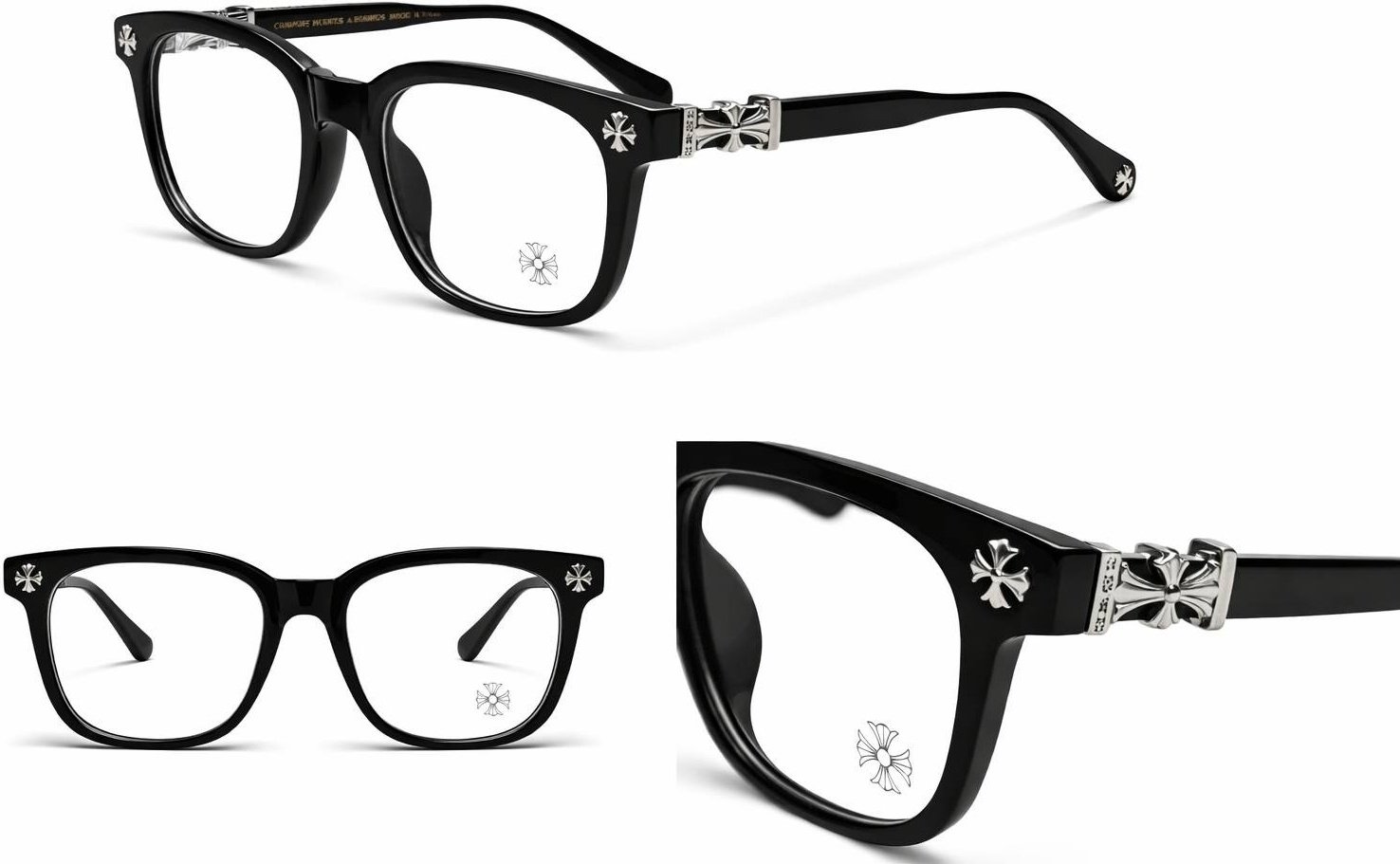 Chrome Hearts очки овальные однотонные