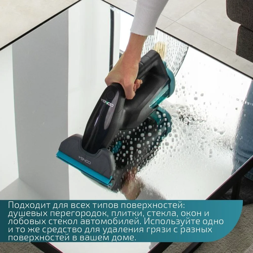 Очиститель для стёкол вакуумный Cecotec Conga Popstar Glass Titanium черный