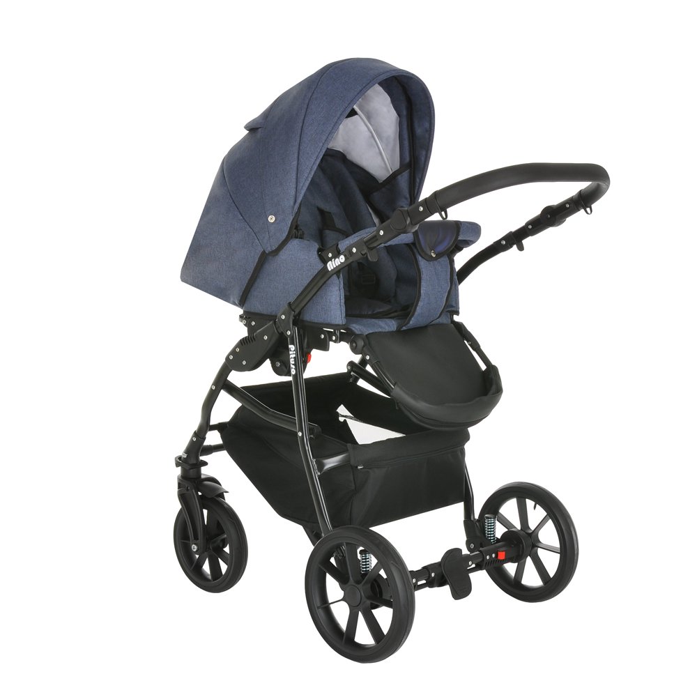 Коляска 2в1  Pituso Nino Midnight+Leather Metalic Blue купить,NaN