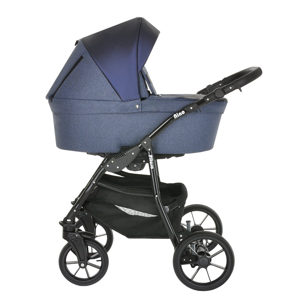 Коляска 2в1  Pituso Nino Midnight+Leather Metalic Blue купить,NaN