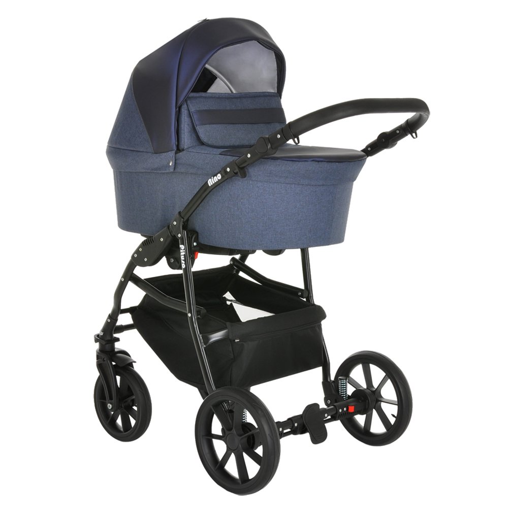 Коляска 2в1  Pituso Nino Midnight+Leather Metalic Blue купить,NaN