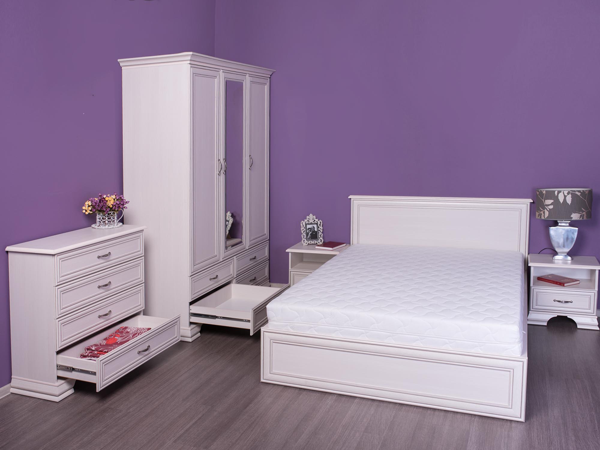Кровать Анрэкс Tiffany 140х200см с ПМ вудлайн кремовый купить,264900