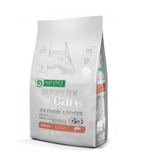 Сухой корм NP SCare White dogs Grain Free Salmon Adult Small and Mini Breeds с рыбой 1,5кг