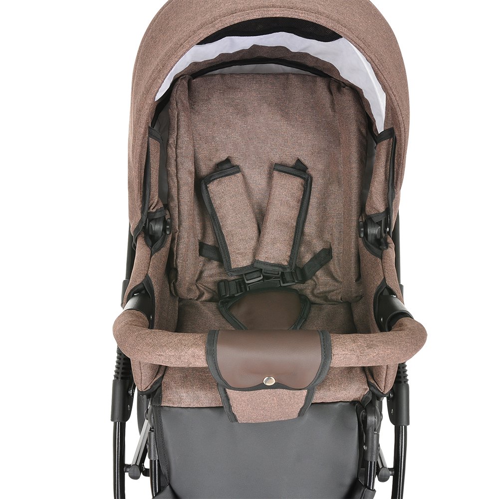 Коляска 2в1  Pituso  Nino Brown+Leather Brown купить,NaN