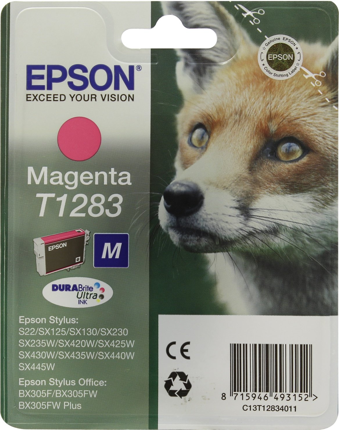Картридж Epson C13T12834012 пурпурный купить,NaN