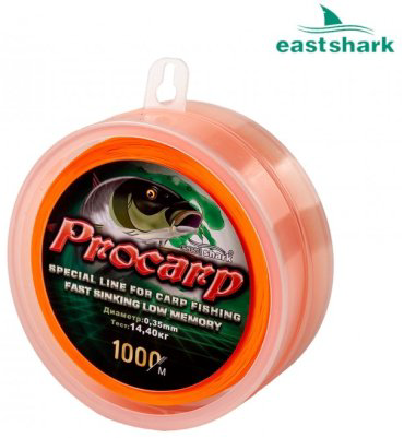 Рыболовная леска EastShark 12100040 0.4 мм оранжевый купить,NaN