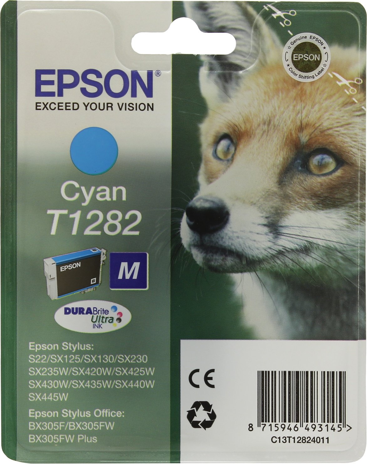 Картридж Epson C13T12824012 голубой купить,NaN