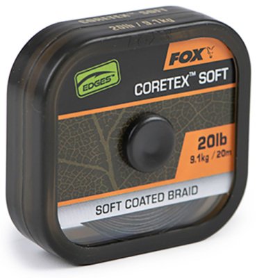 Рыболовная леска FOX dges Naturals Coretex Soft 20m 20 lb CAC812 0.2 мм черный купить,NaN