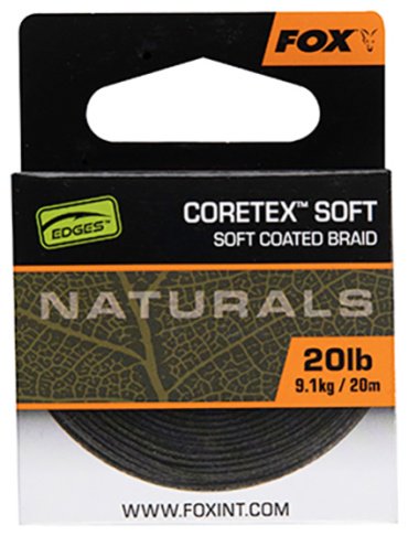 Рыболовная леска FOX dges Naturals Coretex Soft 20m 20 lb CAC812 0.2 мм черный купить,NaN