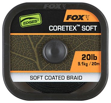 Рыболовная леска FOX dges Naturals Coretex Soft 20m 20 lb CAC812 0.2 мм черный купить,NaN