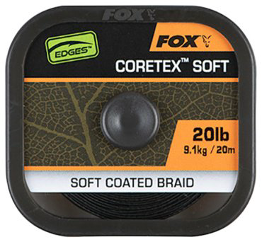 Рыболовная леска FOX dges Naturals Coretex Soft 20m 20 lb CAC812 0.2 мм черный купить,NaN