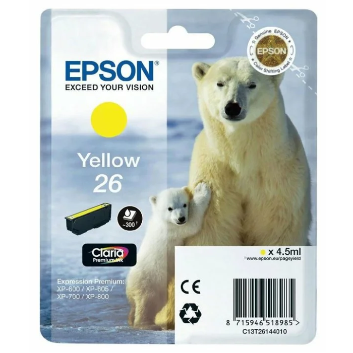 Картридж Epson C13T26144010 желтый купить,NaN