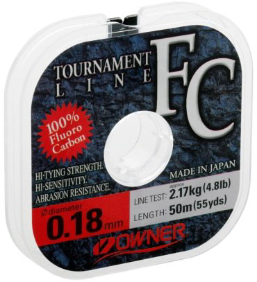 Рыболовная леска Owner Tournament FC 0.18 мм прозрачная купить,NaN