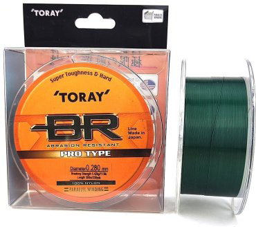 Рыболовная леска Toray BR Pro Type Abrasion Resistant 0.28 мм зеленый купить,NaN