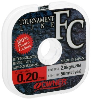 Рыболовная леска Owner Tournament FC 0.20 мм прозрачная купить,NaN