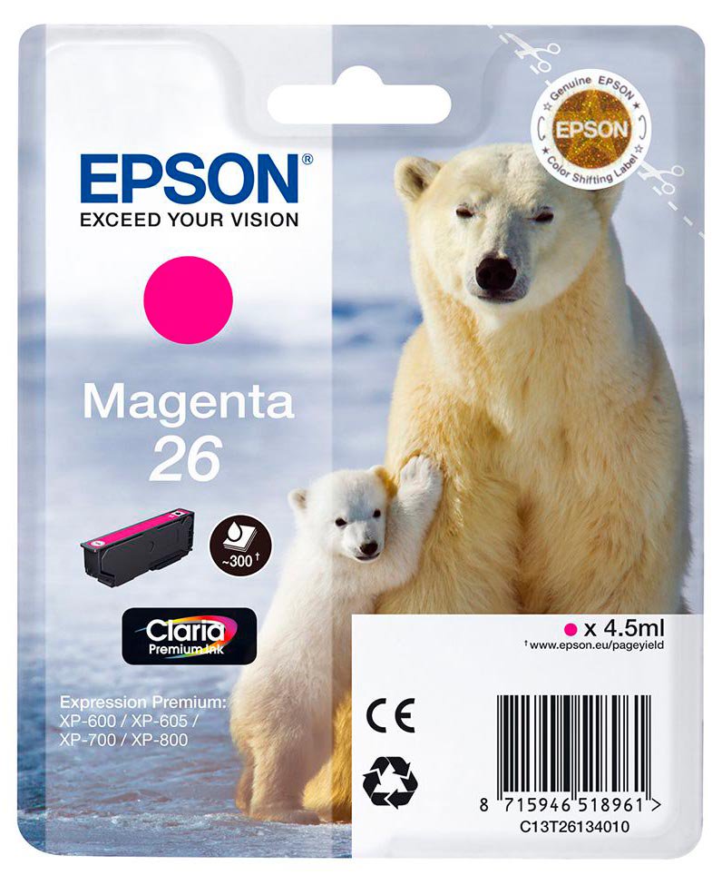 Картридж Epson C13T26134010 пурпурный купить,NaN