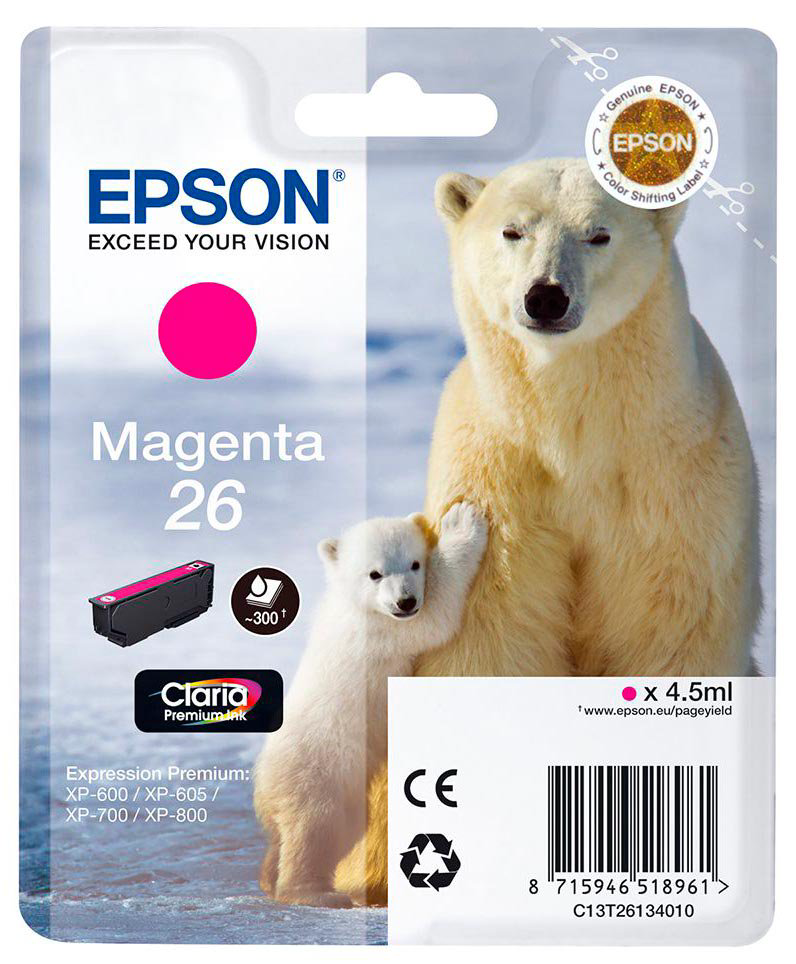 Картридж Epson C13T26134010 пурпурный купить,NaN