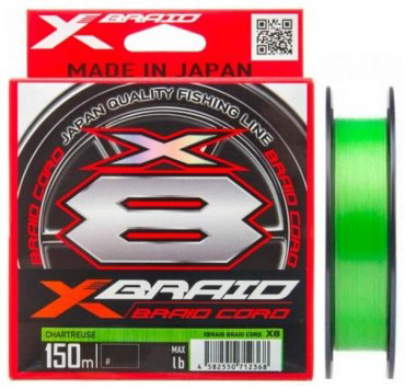 Рыболовная леска YGK Cord X8 150m #1.0/20lb 0.17 мм зеленый купить,NaN