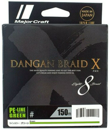 Рыболовная леска Major Craft Dangan Braid DBX8-150/0.6GR 0.08 мм зеленый