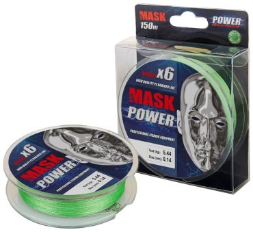 Рыболовная леска AKKOI Mask Power X6 0.16 мм зеленый