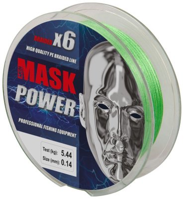 Рыболовная леска AKKOI Mask Power X6 0.16 мм зеленый купить,NaN