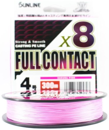 Рыболовная леска Sunline Saltimate Full Contact X8 300m 0.470mm 0.47 мм розовый купить,NaN