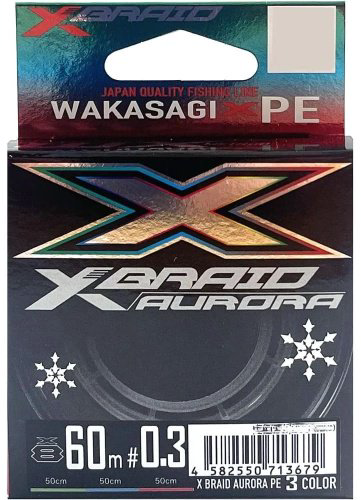 Рыболовная леска YGK X-Braid Aurora Wakasagi PE X8 0.09 мм мультиколор купить,NaN
